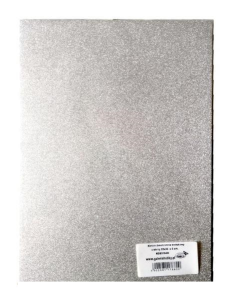 Opakowanie Karton brokatowy obustronny srebrny 23x33cm 5 ark
