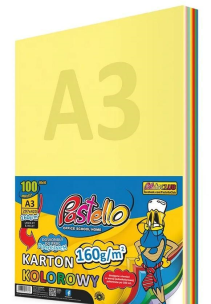 Karton kolorowy A3 160g 10 kolorów 100 arkuszy. Wydawca: Alfa Pastello. Multiszop.pl Opakowanie Karton kolorowy A3 160g 10 kolorów 100 arkuszy