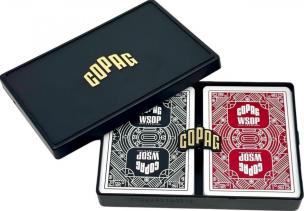 Karty do pokera Copag Wsop black/red 2szt. Wydawca: Cartamundi. Multiszop.pl Opakowanie Karty do pokera Copag Wsop black/red 2szt