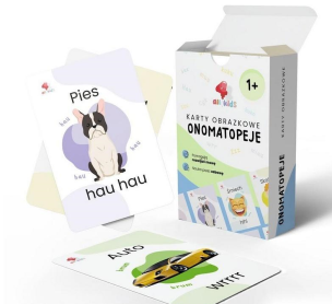 Opakowanie Karty edukacyjne Onomatopeje 34szt