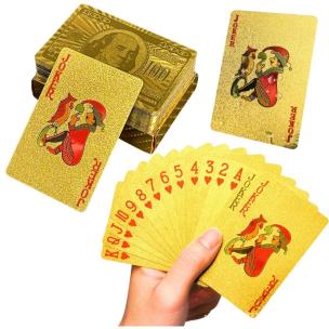 Opakowanie Karty eleganckie banknot dolar złote talia