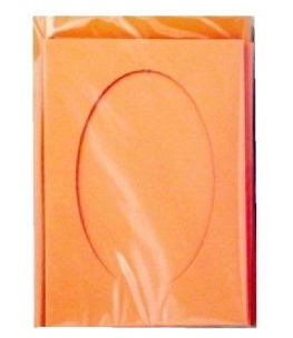 Opakowanie Karty passepartout prostokąt pomarańcz 10,5x15cm