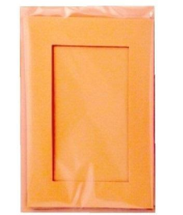 Opakowanie Karty passepartout prostokąt pomarańcz 10,5x15cm