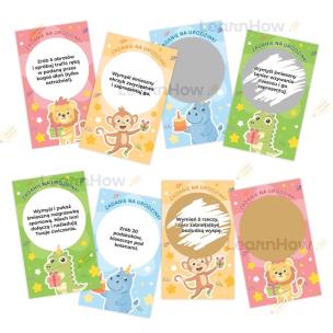 Opakowanie Karty zdrapki. Zadania urodzinowe - zwierzaki