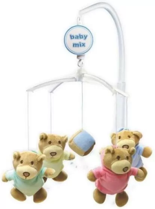 Karuzelka nad łóżeczko Miśie i kostka. Wydawca: Baby Mix. Multiszop.pl Opakowanie Karuzelka nad łóżeczko Miśie i kostka