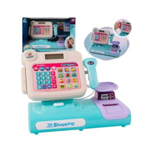Kasa fiskalna do zabawy w sklep z wagą i skanerem. Wydawca: Lena. Multiszop.pl Opakowanie Kasa fiskalna do zabawy w sklep z wagą i skanerem