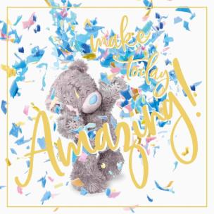 Opakowanie Kernet holograficzny 3D - Miś rzucający konfetti