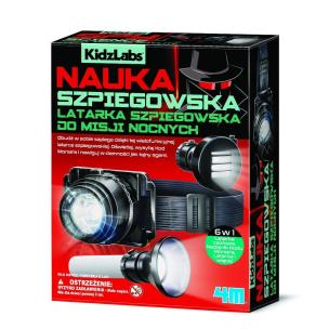Kidzlabs Latarka szpiegowska do misji nocnych. Wydawca: 4M Industrial Development Ltd.. Multiszop.pl Opakowanie Kidzlabs Latarka szpiegowska do misji nocnych