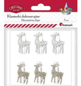 Opakowanie Klamerki drewniane Renifer 6szt