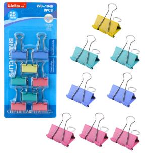 Klipsy biurowe kolorowe 8szt. Wydawca: Leantoys. Multiszop.pl Opakowanie Klipsy biurowe kolorowe 8szt