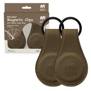 Opakowanie Klipsy magnetyczne do wózka brązowa 2szt