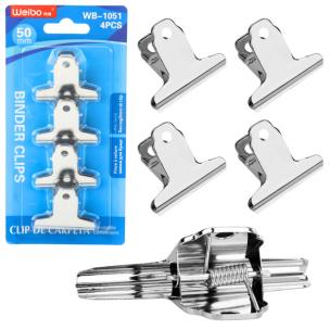 Klipsy metalowe biurowe 4szt 50mm. Wydawca: Leantoys. Multiszop.pl Opakowanie Klipsy metalowe biurowe 4szt 50mm