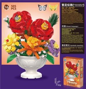 Opakowanie Klocki 505el Kwiaty