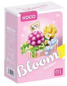 Opakowanie Klocki KOCO sukulenty w różowej donicy 249 elementów