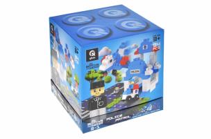 Klocki konstrukcyjne Block&Steps Policyjny patrol. Wydawca: Qbee. Multiszop.pl Opakowanie Klocki konstrukcyjne Block&Steps Policyjny patrol