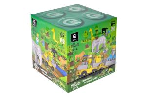 Klocki konstrukcyjne Block&Steps Przygody na Safar. Wydawca: Qbee. Multiszop.pl Opakowanie Klocki konstrukcyjne Block&Steps Przygody na Safar