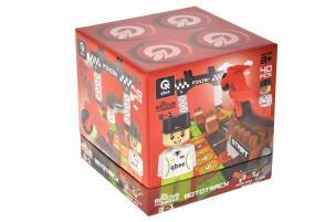 Klocki konstrukcyjne Block&Steps Tor motocyklowy. Wydawca: Qbee. Multiszop.pl Opakowanie Klocki konstrukcyjne Block&Steps Tor motocyklowy