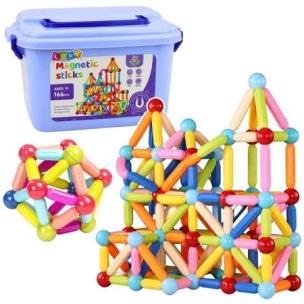 Opakowanie Klocki magnetyczne konstrukcyjne patyczki 3D 166el