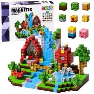 Opakowanie Klocki magnetyczne kostki Las Wodospad 3D 100el
