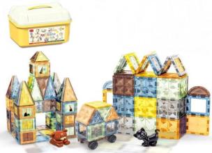 Opakowanie Klocki magnetyczne w skrzynce 108 elementów