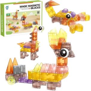 Opakowanie Klocki magnetyczne zwierzęta 68el