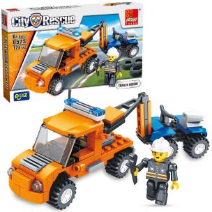 Klocki pomoc drogowa 124 elementy. Wydawca: Trifox. Multiszop.pl Opakowanie Klocki pomoc drogowa 124 elementy