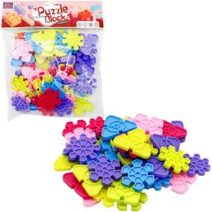 Klocki puzzle 110el. Wydawca: Trifox. Multiszop.pl Opakowanie Klocki puzzle 110el