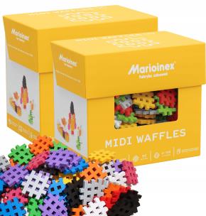 Klocki waffle midi 180 el. Wydawca: MARIOINEX. Multiszop.pl Opakowanie Klocki waffle midi 180 el