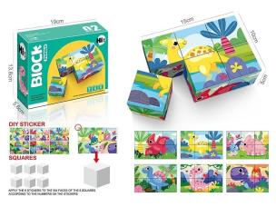 Opakowanie Klocki z obrazkami Dinozaury