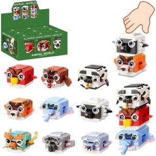 Klocki zwierzątko naciskane + 120 elementów MIX. Wydawca: Trifox. Multiszop.pl Opakowanie Klocki zwierzątko naciskane + 120 elementów MIX