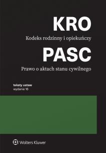 Okładka książki Kodeks rodzinny i opiekuńczy. Prawo o aktach stanu cywilnego. Przepisy