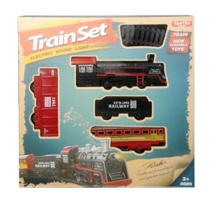 Kolejka retro z dźwiękami i światłem. Wydawca: SWEDE. Multiszop.pl Opakowanie Kolejka retro z dźwiękami i światłem