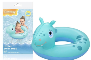 Koło do pływania hipopotam. Wydawca: Bestway. Multiszop.pl Opakowanie Koło do pływania hipopotam