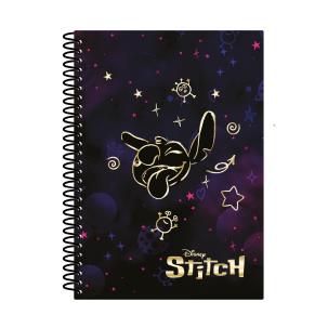 Kołobrulion B5 Disney Gold Stitch plastikowa spirala 100 kartek. Wydawca: Patio. Multiszop.pl Opakowanie Kołobrulion B5 Disney Gold Stitch plastikowa spirala 100 kartek