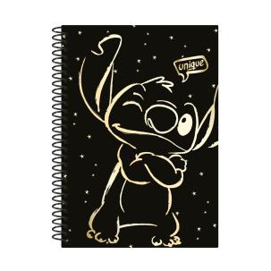 Kołobrulion B5 Disney Gold Stitch plastikowa spirala 100 kartek. Wydawca: Patio. Multiszop.pl Opakowanie Kołobrulion B5 Disney Gold Stitch plastikowa spirala 100 kartek
