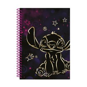 Kołobrulion B5 Disney Gold Stitch plastikowa spirala 100 kartek. Wydawca: Patio. Multiszop.pl Opakowanie Kołobrulion B5 Disney Gold Stitch plastikowa spirala 100 kartek