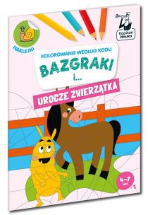 Kolorowanie według kodu. Bazgraki i urocze zwierzątka. Kapitan Nauka. Autor: Opracowanie zbiorowe. Multiszop.pl Okładka książki Kolorowanie według kodu. Bazgraki i urocze zwierzątka. Kapitan Nauka