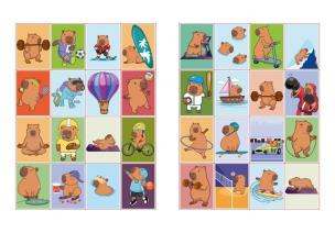 Opakowanie Kolorowanie z naklejkami. Kapibara i sport