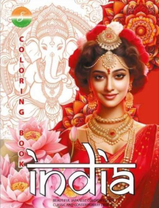 Opakowanie Kolorowanka A4 pionowa 8 obrazków India pomarańcz