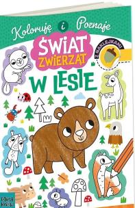 Okładka książki Kolorowanka A4 ŚWIAT ZWIERZĄT - W LESIE