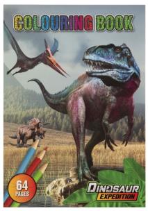 Kolorowanka Dino A4 64 strony. Wydawca: ANTELLA. Multiszop.pl Opakowanie Kolorowanka Dino A4 64 strony