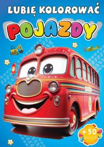 Okładka książki Kolorowanka Pojazdy + 50 naklejek