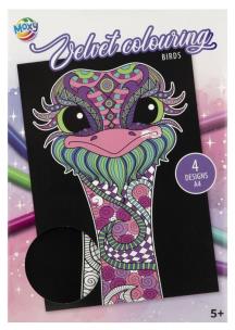Kolorowanka Velvet  Ptaki. Wydawca: ANTELLA. Multiszop.pl Opakowanie Kolorowanka Velvet  Ptaki