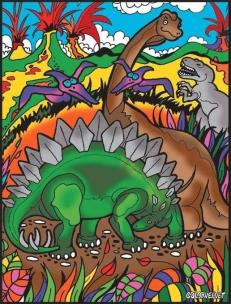 Opakowanie Kolorowanka welwetowa 47x35cm Dino