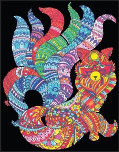 Opakowanie Kolorowanka welwetowa 47x35cm Kitsune Lis...