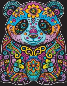 Opakowanie Kolorowanka welwetowa 47x35cm Panda