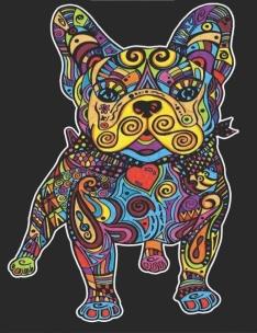 Opakowanie Kolorowanka welwetowa A4 Buldog Francuski