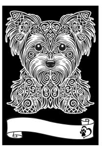Opakowanie Kolorowanka Welwetowa A4 Yorkshire Terrier