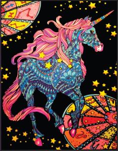 Opakowanie Kolorowanka Welwetowa Colorvelvet 47x33 cm Jednorożec Zodiak