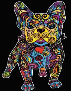 Opakowanie Kolorowanka Welwetowa Colorvelvet 47x35 cm Buldog Francuski